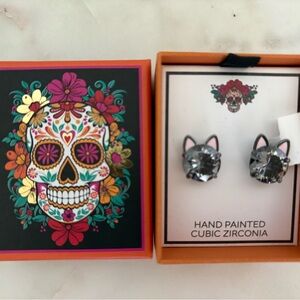 Cat Ear Cubic Zirconia Earrings